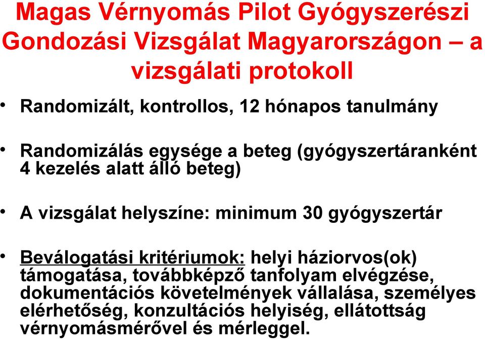 hipertónia a gyógyszertárakban